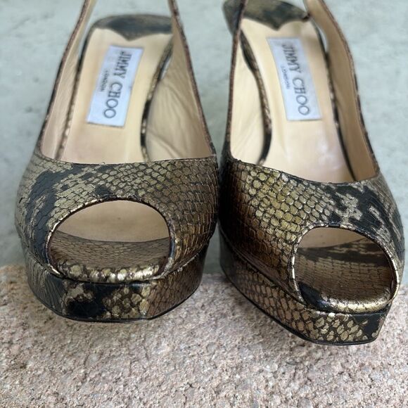 Jimmy Choo faux snake skin platform - Picture 5 of 8